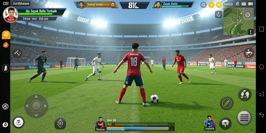 Gameplay 8II yang menarik dengan grafis sepak bola yang memukau.