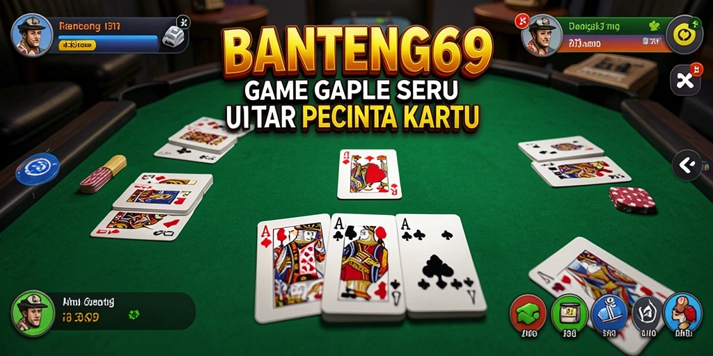Screenshot gameplay BANTENG69 yang menampilkan permainan Gaple yang seru.