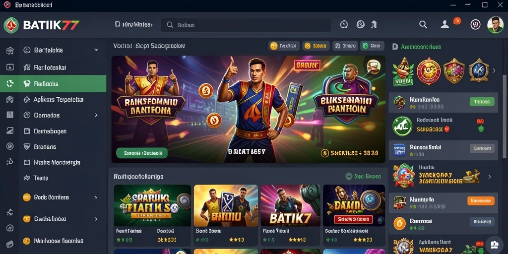 Tampilan gameplay BATIK77 yang menarik dan interaktif untuk taruhan Sportsbook.