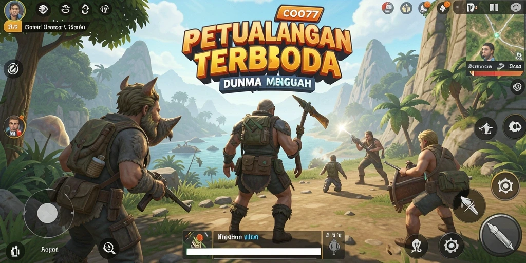Tampilan gameplay COO77 di dunia terbuka yang luas dan interaktif.