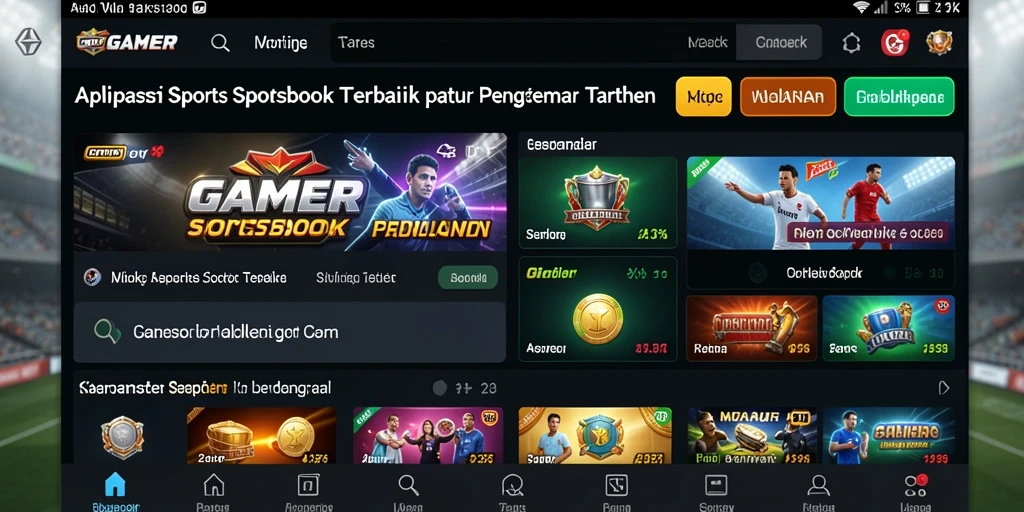 Tampilan menarik dari GAMERP saat melakukan taruhan olahraga langsung.