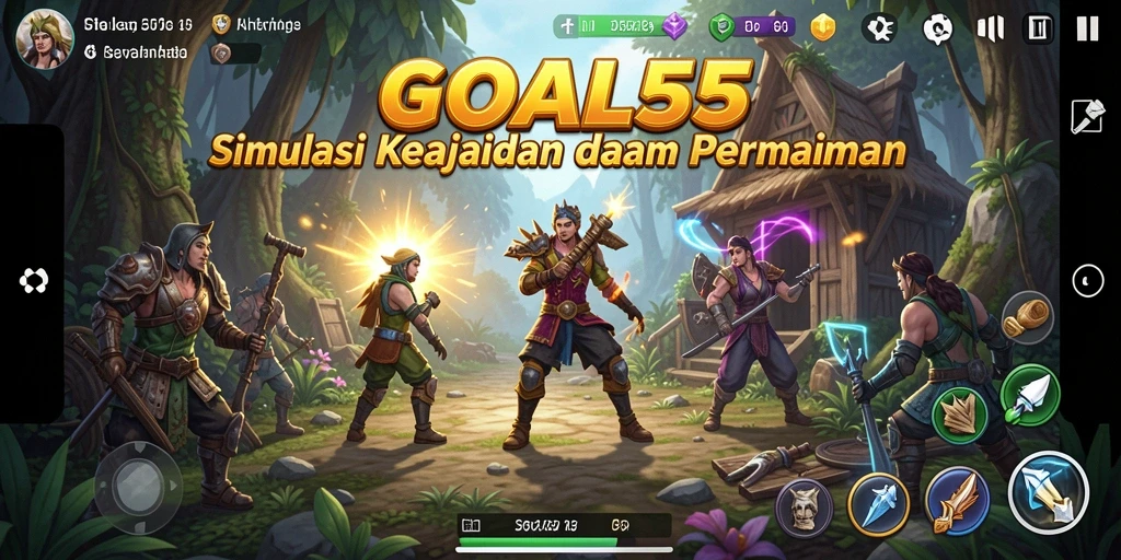 Tampilan screenshot GOAL55 menunjukkan keseruan dalam gameplay Simulation.