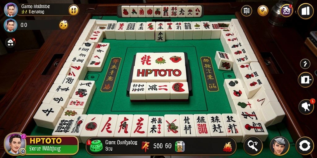 Screenshot gameplay HPTOTO menampilkan suasana bermain Mahjong yang menyenangkan.