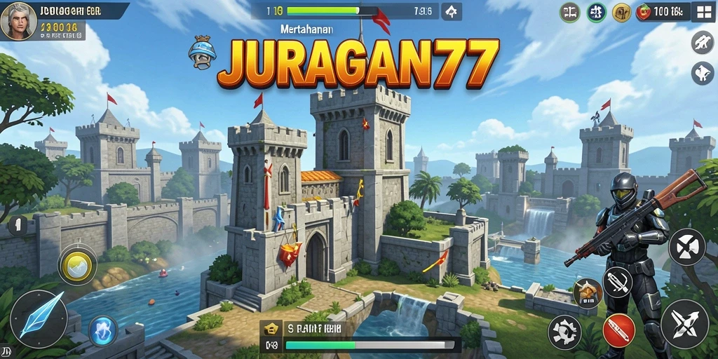Tampilan gameplay <strong>JURAGAN77</strong> yang memukau dalam Tower Defense.