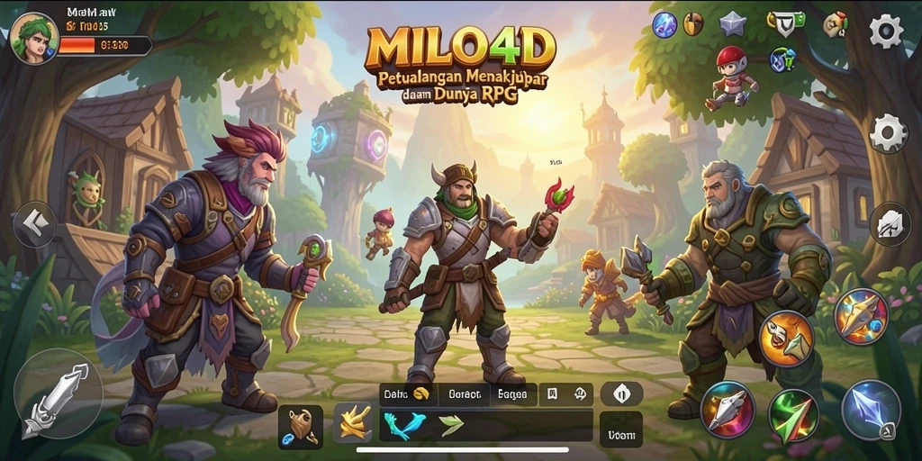 Tangkapan layar menarik dari gameplay RPG MILO4D dengan karakter aksi.