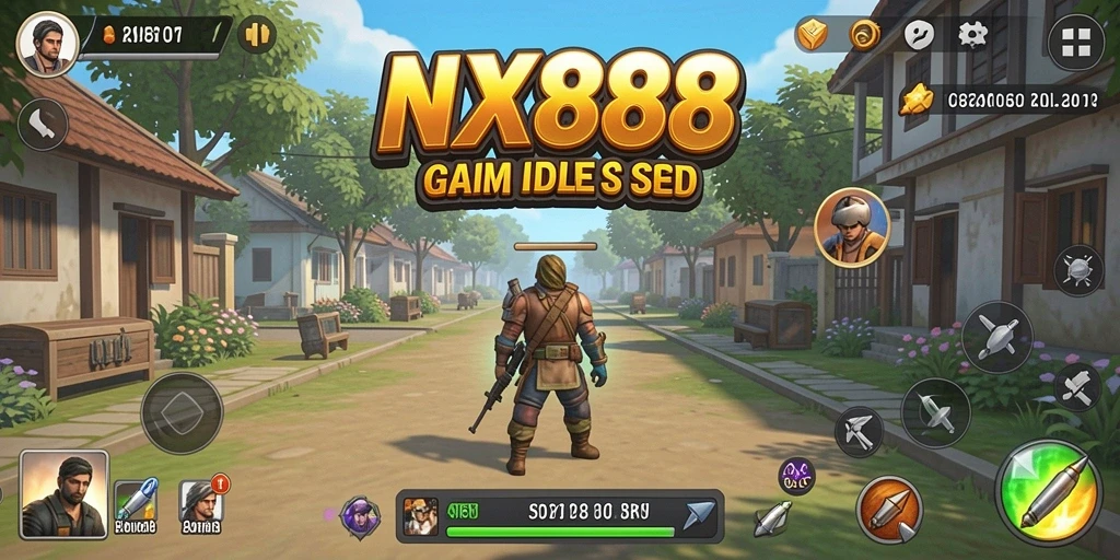 Tampilan gameplay NX888 yang menarik dan interaktif di genre Idle.