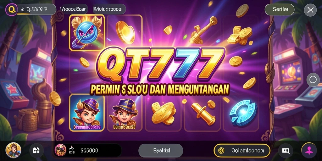 Tampilan gameplay slot QT777 yang menarik dan penuh warna.