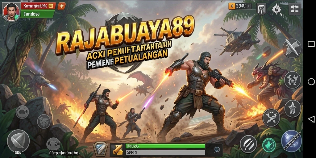 Tampilan seru gameplay RAJABUAYA89 dengan karakter beraksi.