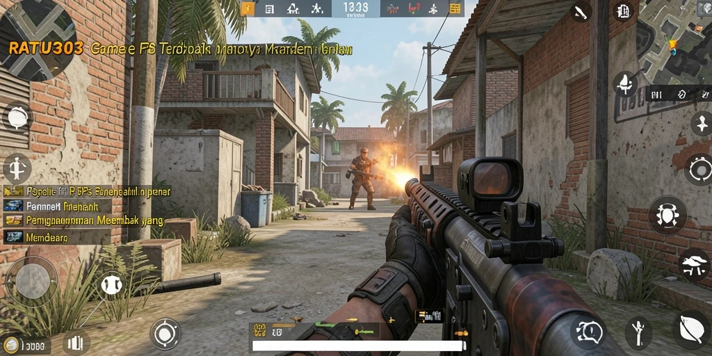 Screenshot gameplay RATU303 menampilkan aksi tembak menembak yang seru dan mendebarkan.