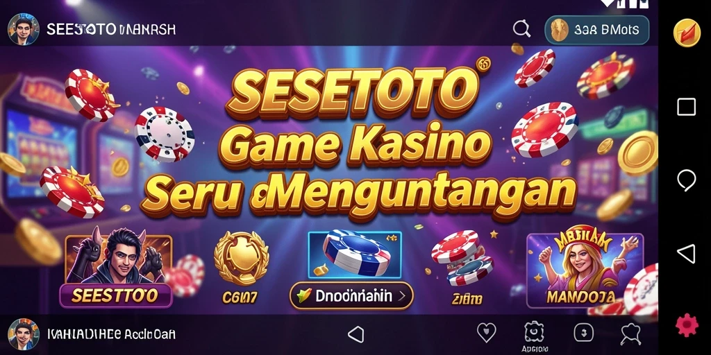 Screenshot gameplay SESETOTO yang menunjukkan aksi seru permainan Kasino.