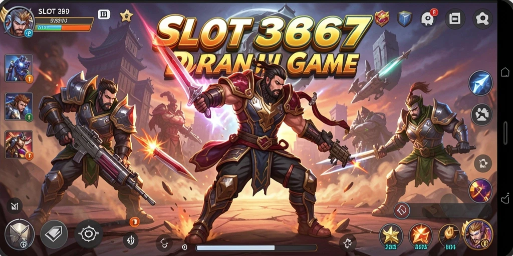 Screenshot dari gameplay pertarungan yang mendebarkan di SLOT367.