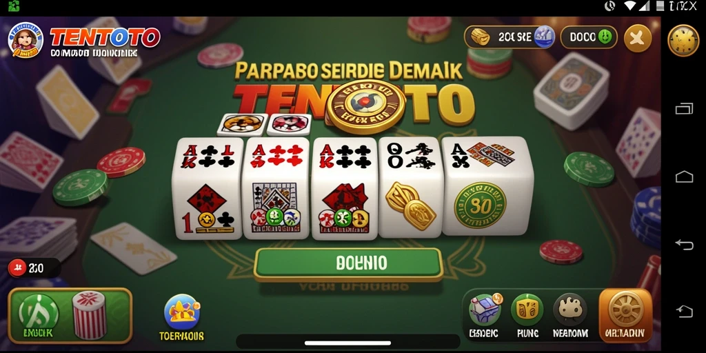 Tampilan gameplay menarik dalam permainan Domino TENTOTO.